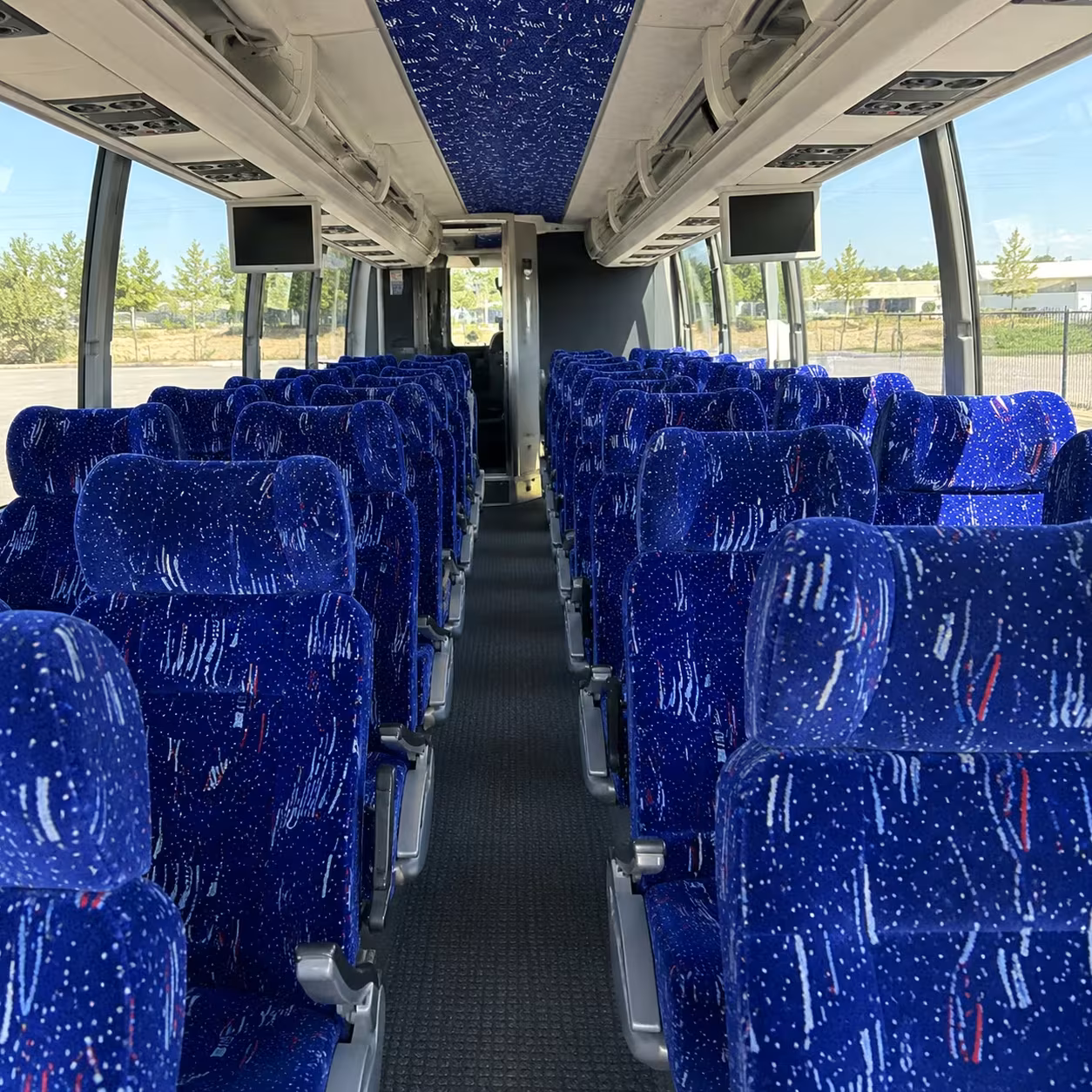 56 passenger charter bus interior