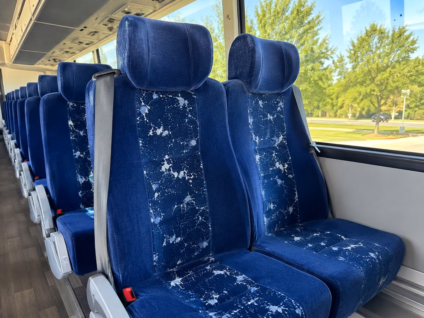 sparks charter bus rental interior